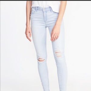 Old navy rockstar super skinny jeans light wash